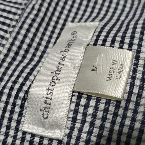 Christopher & Banks button front cinched waist shirt jacket 100% cotton - Picture 6 of 14